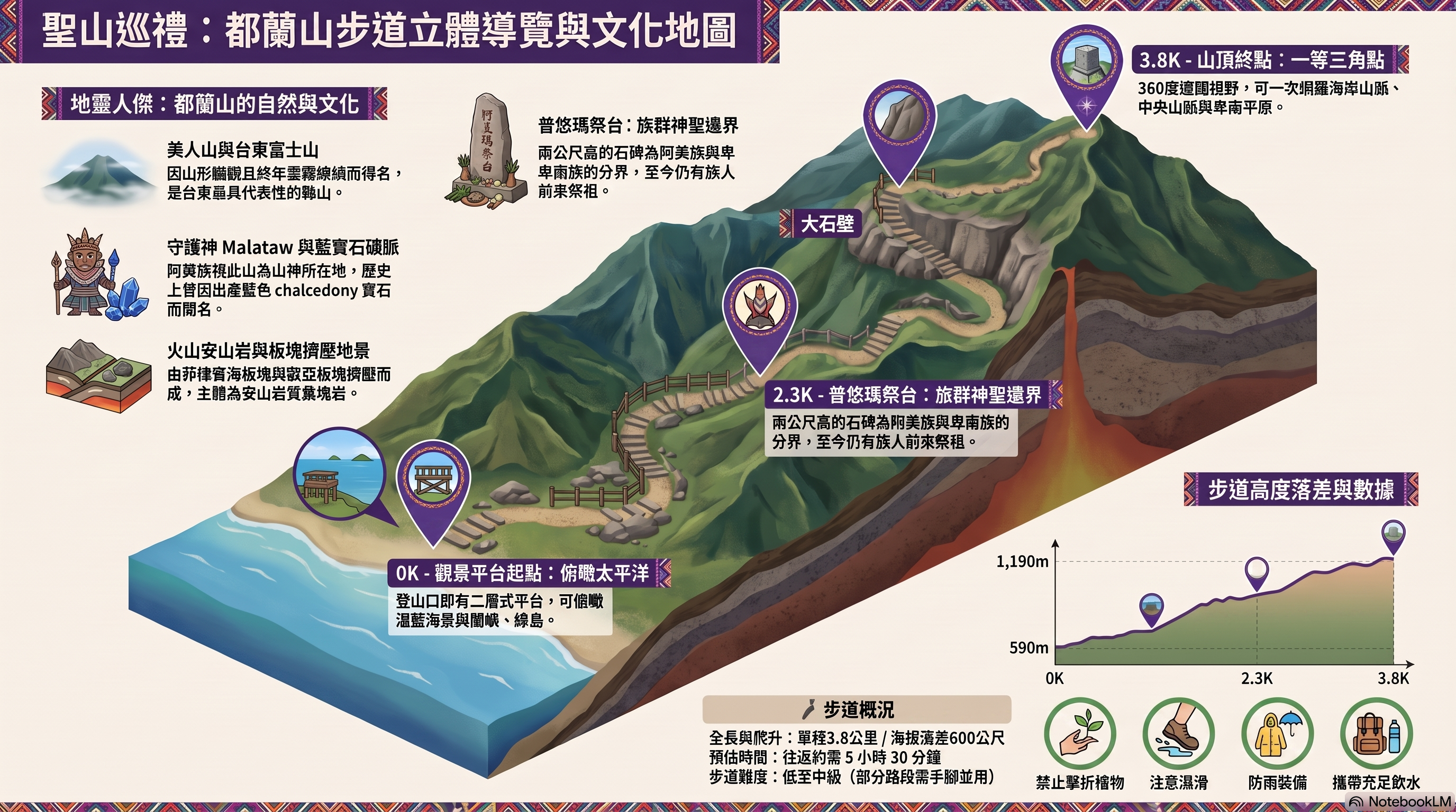 都蘭山步道立體導覽地圖